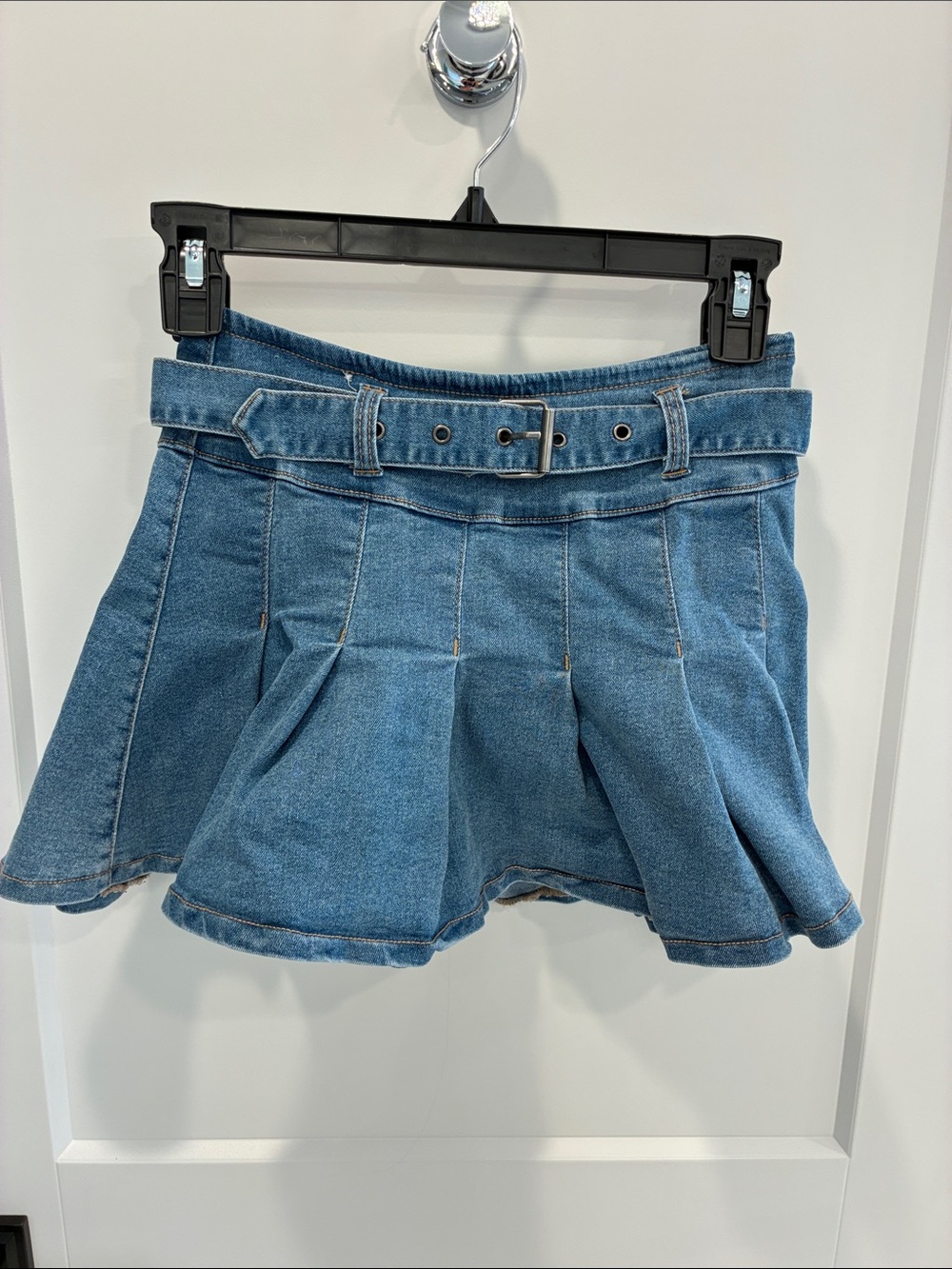 Vanilla Star Blue Denim Skort with Belt